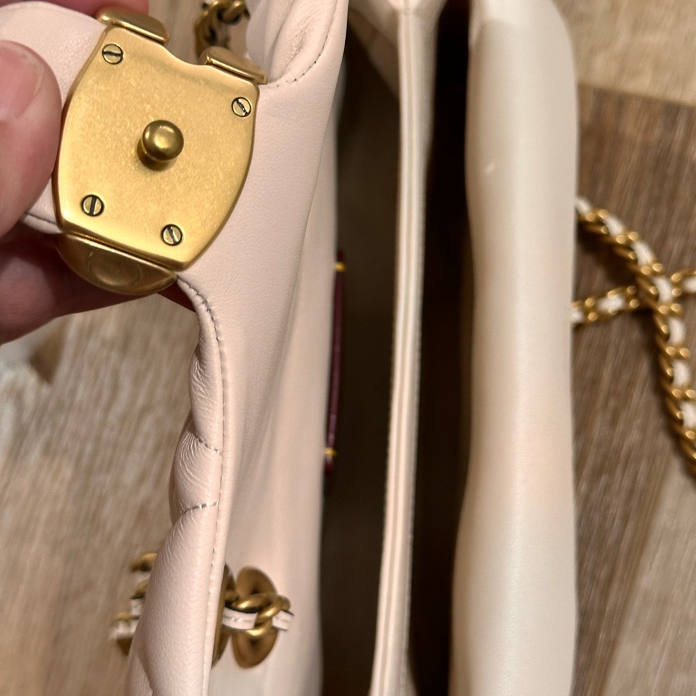 Coach Tabby 20 Cream Quilted Shoulder Bag - Picture 5 of 7